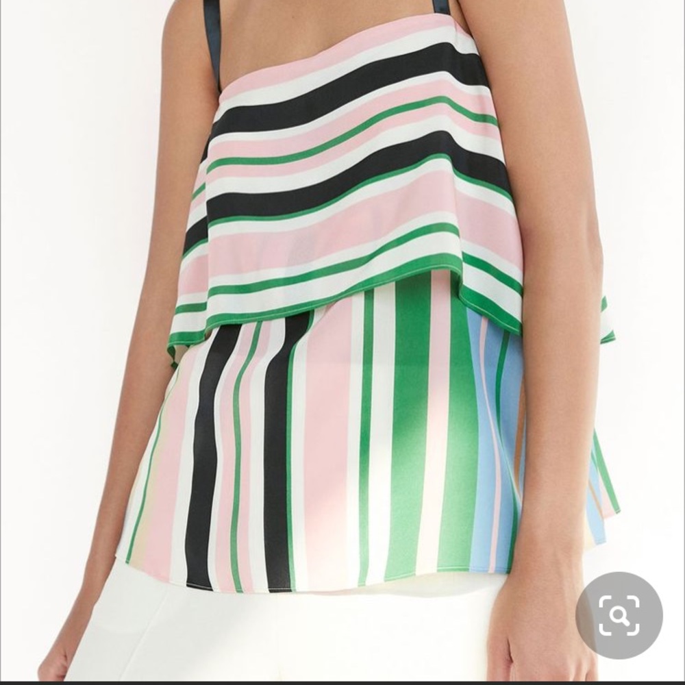 Massimo Dutti Striped Contrasting Top